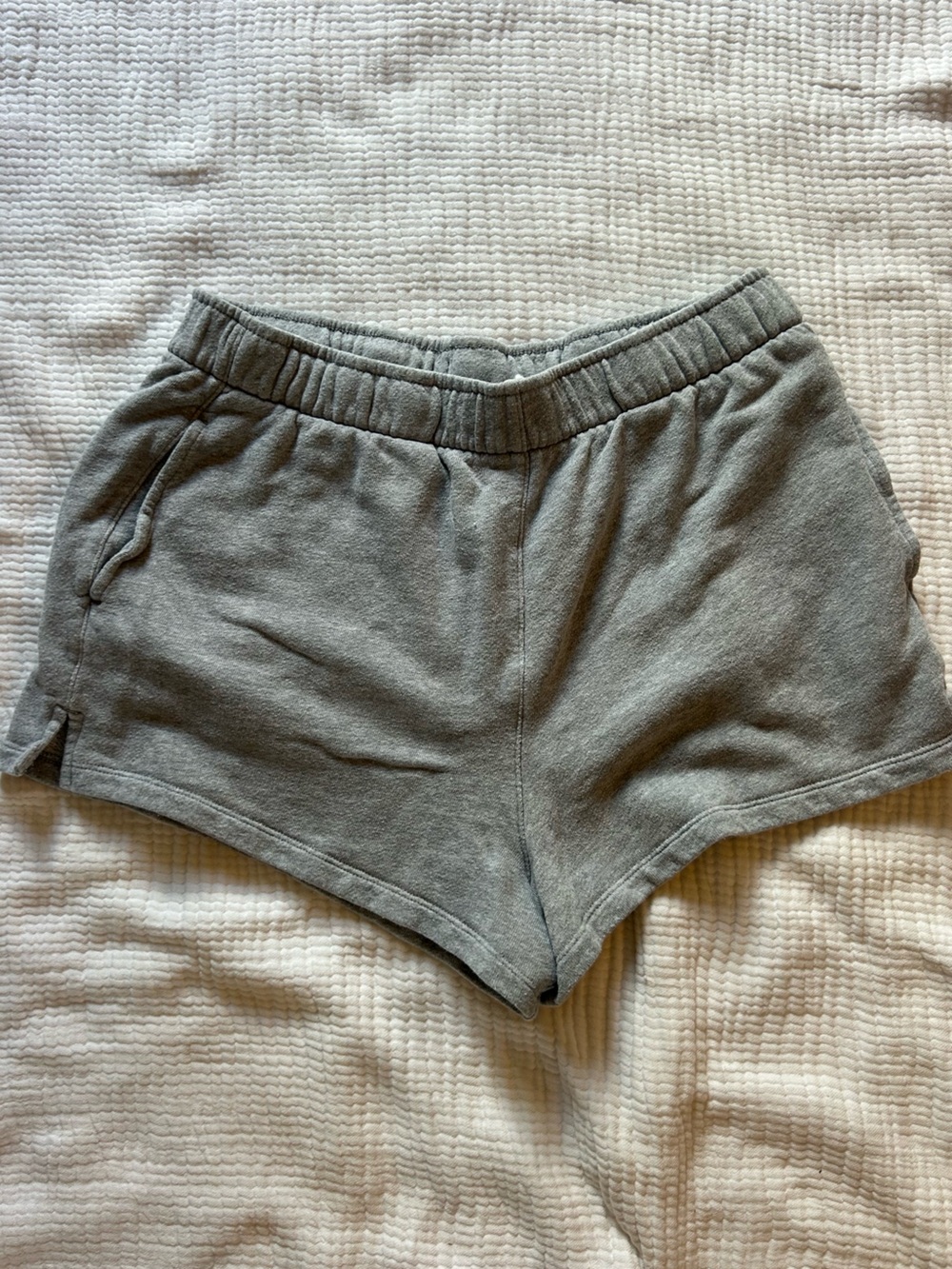 Madewell Heather Gray Elastic-Waist Athletic Shorts